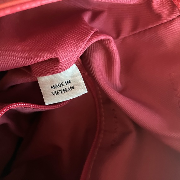 COACH Edie Refined Pebble Leather Lux Jasper Red Shoulder Bag - Picture 10 of 16